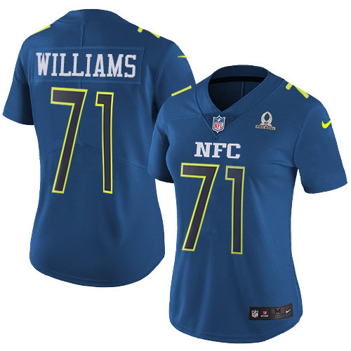 Nike Redskins #71 Trent Williams Navy Women's Stitched NFL Limited NFC Pro Bowl Jersey